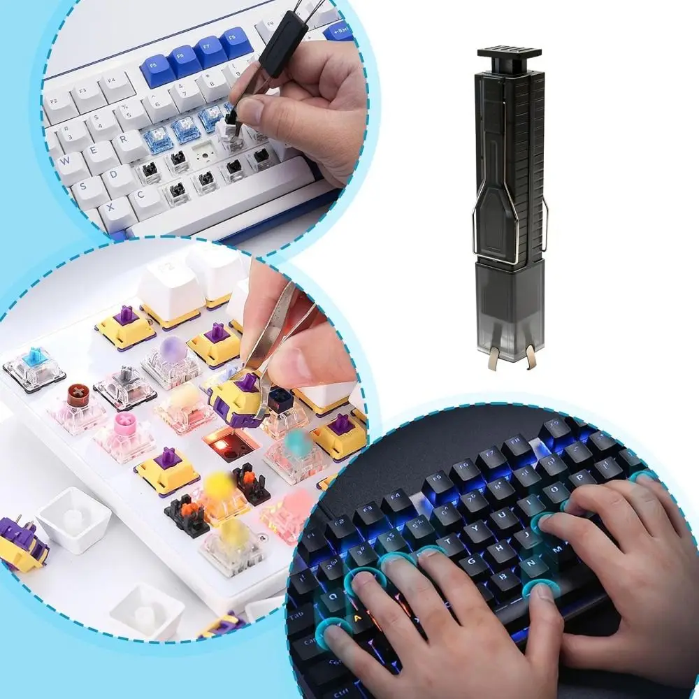 2 in 1 Keycaps Puller Remove and Replace Multifunctional Switch Puller Disassembly Tool Mechanical Keyboards Remover Tool
