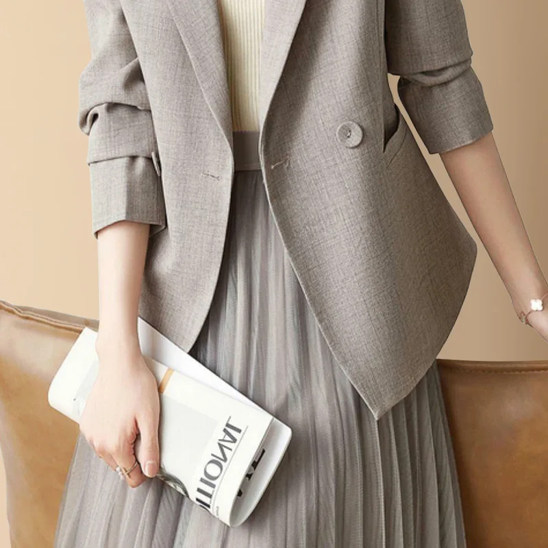 Faionable Casual Me Suit Set Spring 2023 New Women's  Jaet And f Skirt Two-Piece Set Ele Quali