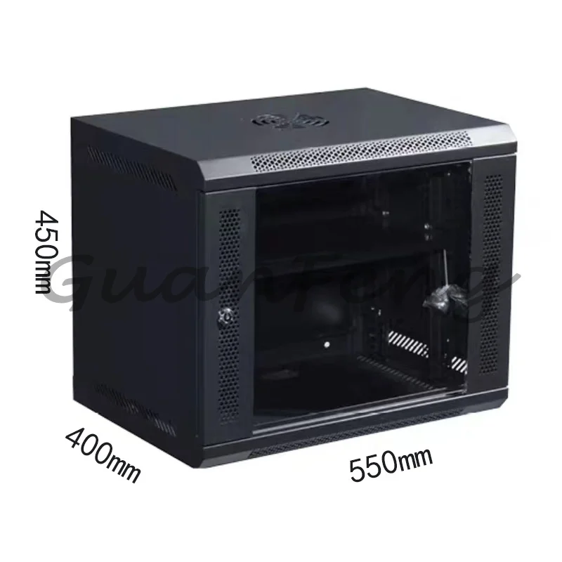 19‑Inch Wall‑Mounted   Network Cabinet Rack, IT Equipment Enclosure for Office Communication Network Hardware Installation