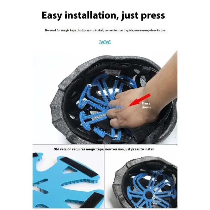 

U13C Silicone Helmets Insert Pad Helmets Inner Cushions Universal Fit All Head Sizes