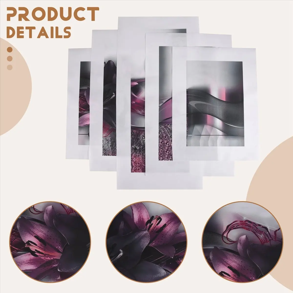 2026 Trend-5Pcs Unframed Modern Art Oil Painting Canvas Print Wall Picture Home Room Decor - 2