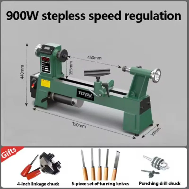Woodworking lathe DIY multifunctional micro machine tool Small  automatic lathe 900W wood spinning machine Buddha bead l