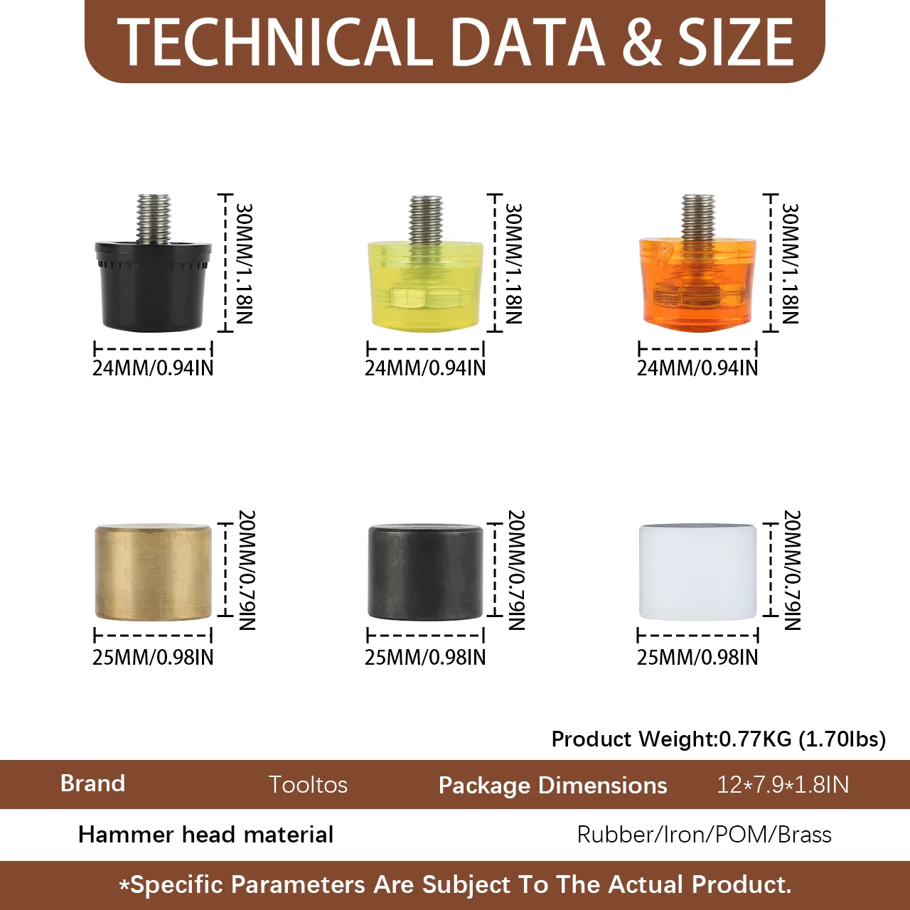مجموعة أدوات صنع المجوهرات برأس المطرقة القابلة للاستبدال من TOOLTOS لتشكيل المعادن والنقش وأعمال الحرف اليدوية