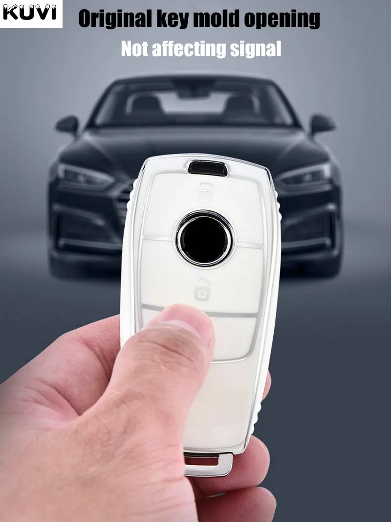 Soft TPU Car Remote Key Case Cover Shell For Mercedes Benz A C E S G Class GLC CLE CLA W177 W205 W213 W222 X167 AMG Accessories