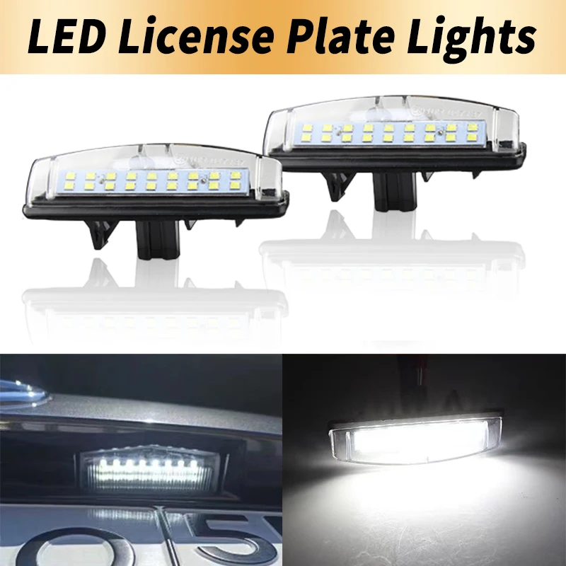 2PCS LED License Plate Number Lights Canbus For Toyota Camry/Aurion Avensis For Mitsubishi Colt Plus Grandis For Lexus Is200/300