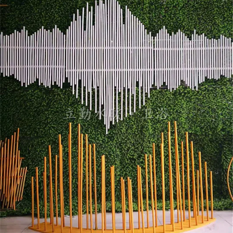 Green And Gold Shaped , White Pvc Tubes, Wedding Bendable Wedding Shaped Tubes, Simulated Flower Pole Arches