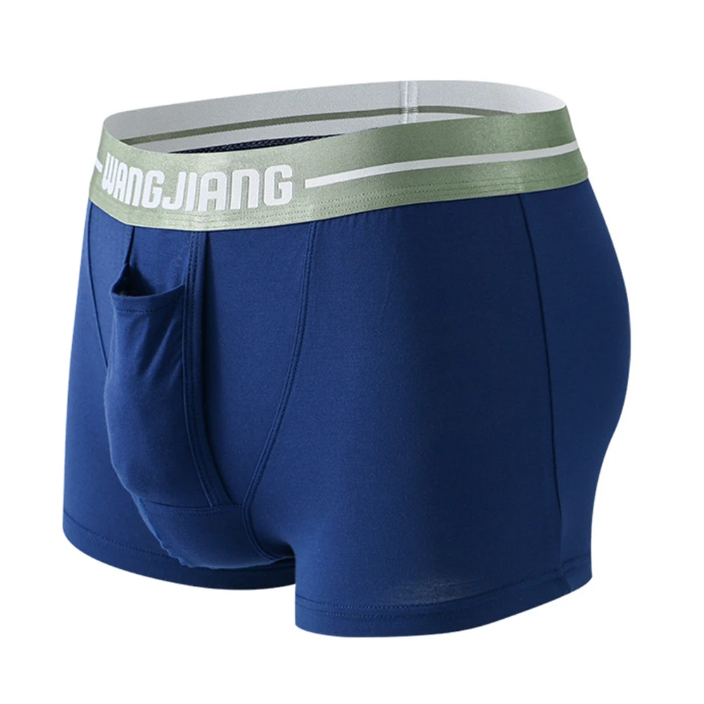 Wang Jiang Sexy Man Underwear Cotton Boxer Shorts Scrotum Separation Men's Underpants Lift Bultos Lingerie Penis Pouch Panties