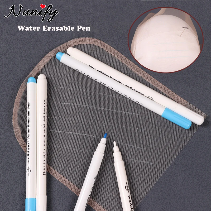 

Half Dozen Disappearing Ink Marking Pen For Lace Frontal Wigs Making Water Erasable Pen/ Fabric Marker Auto-Vanishing Pen