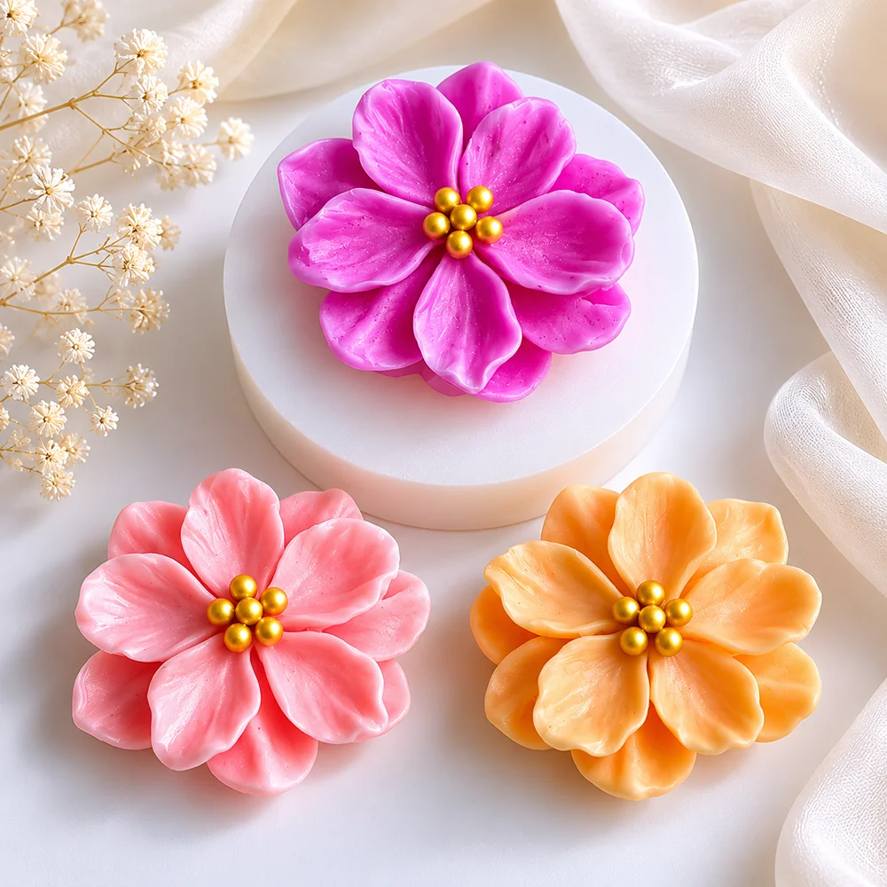 Soap Making Supplies Wholesale - Toptan Çiçekler Silikon Mum Kalıbı Aroma