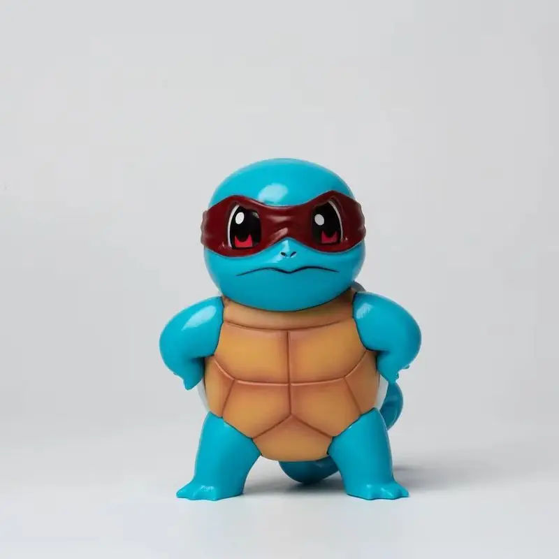 Kawaii Anime Pokemon Cute Squirtle Ninja Headband Pvc Action Figure Game Statue Collectible Model Ornament Kids Toys Doll Gifts