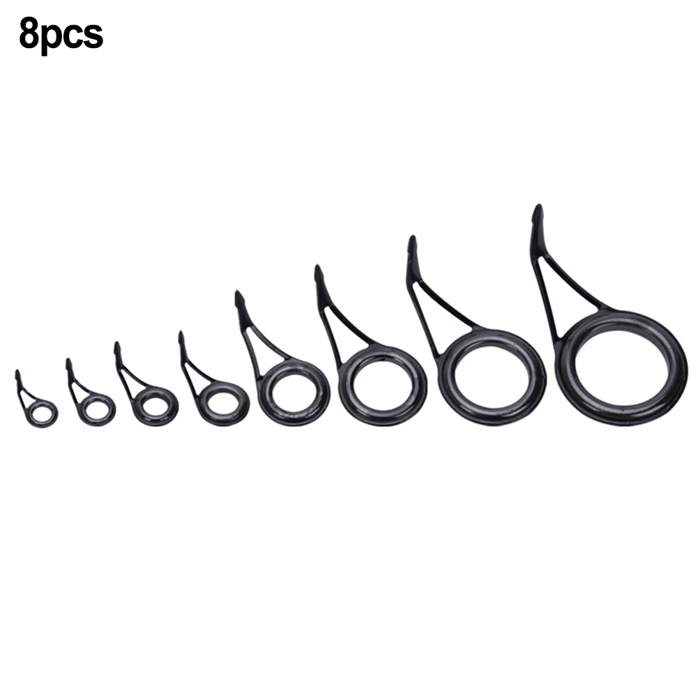 8Pcs Mixed Size Fishing Top Rings Rod Pole Repair Kit Line Guides Eyes Sets Od Pole Repair Kit Line Guides Eyes Setsod Pole Rep