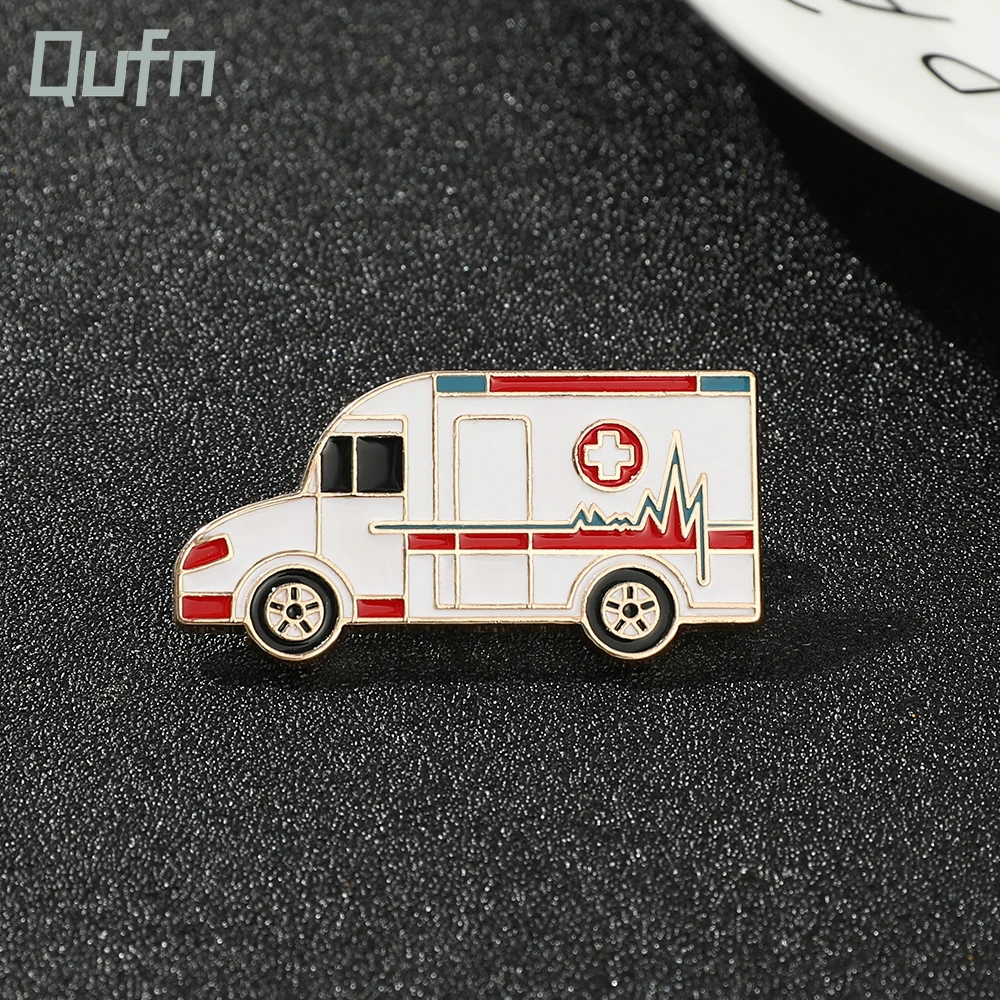 Hospital Red Cross Ambulance Pins Badges Brooches Lapel Enamel Pin Medical Doctor Nurse Medical School Graduation Gift jewelry