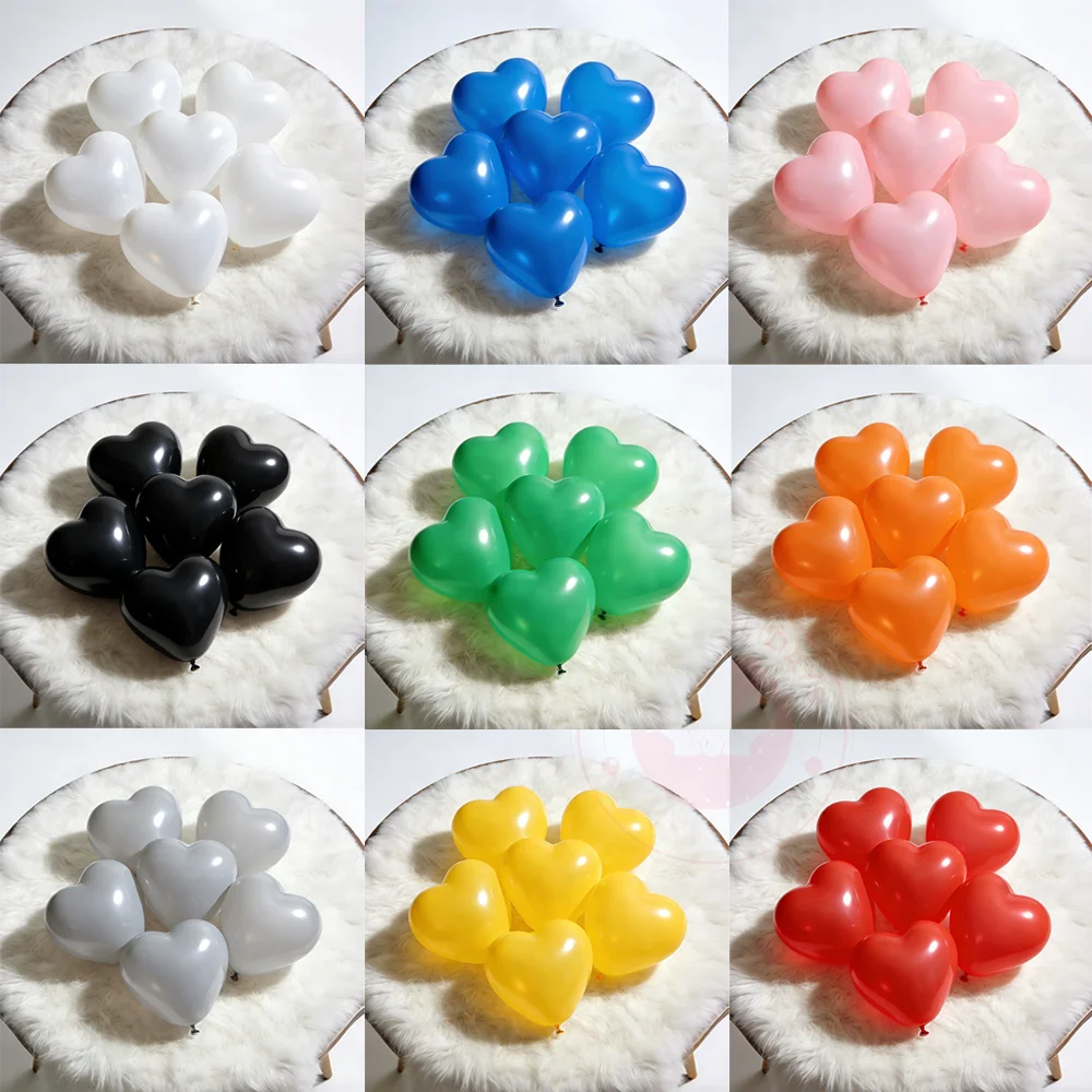 

50/100pcs Colorful Heart Balloons Inflatable Latex Balloon Valentine Day Wedding Party Anniversary Decoration Supplies Wholesale