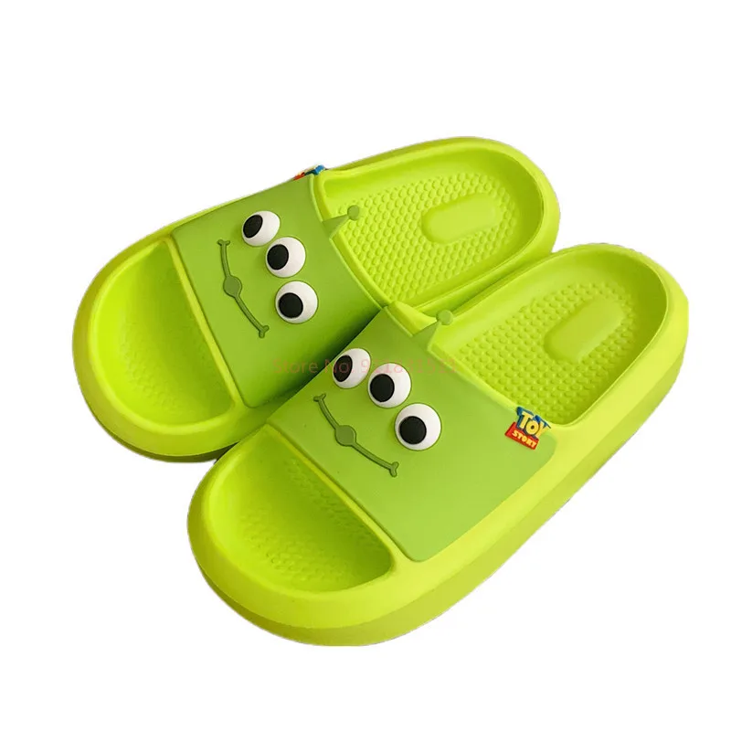 Disney Toy Story Alien Slippers Cute Cartoon Summer Soft Sole Slipper Women Man Bath Flip Flops EVA Non-slip Casual Shoes Sandal