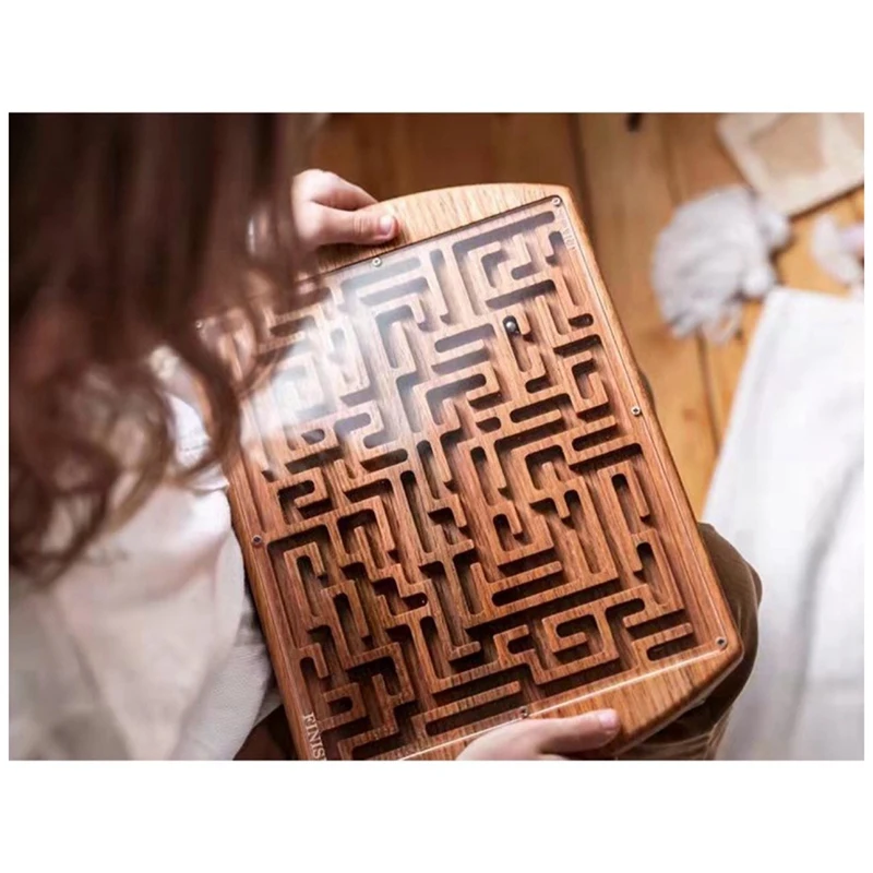 Wooden Maze Game, Challenge Game Lovers, Children's Gift, Table Activity 3D Maze Ball