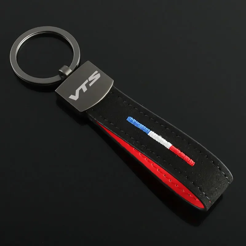 Car Key Chains Suede Key Rings Holder Auto Keyring Pendant Accessories for Citroen VTS Logo XSARA C4 C5 C3 C-elysee C-zero DS4