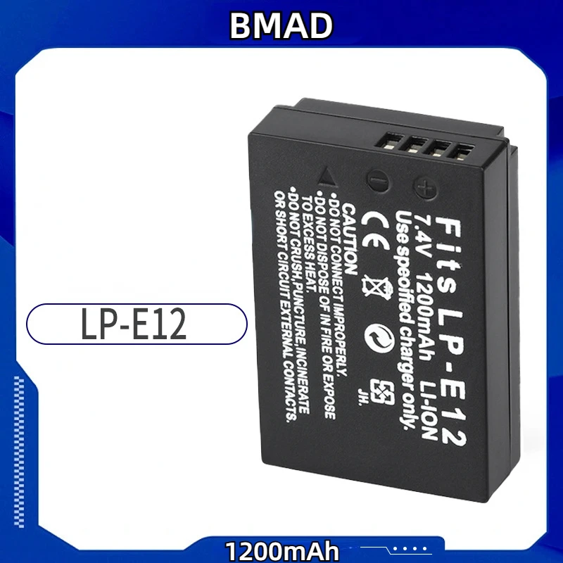 Lp-E12 7.4v 1200mah Lithium Battery Suitable For Canon Lp-E12 Eos-M M2 100d Rebel Sl1 Lpe12 Camera Battery Full Decoding