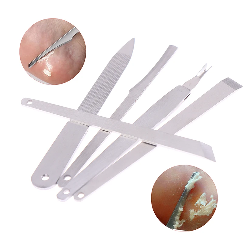 Profissional Pedicure Tool Set, Nail Knife, Toenail Heels, Calo Cutícula Remover, Foot Care Tool, Podatry, Ingrown Nail Cutter, 5pcs