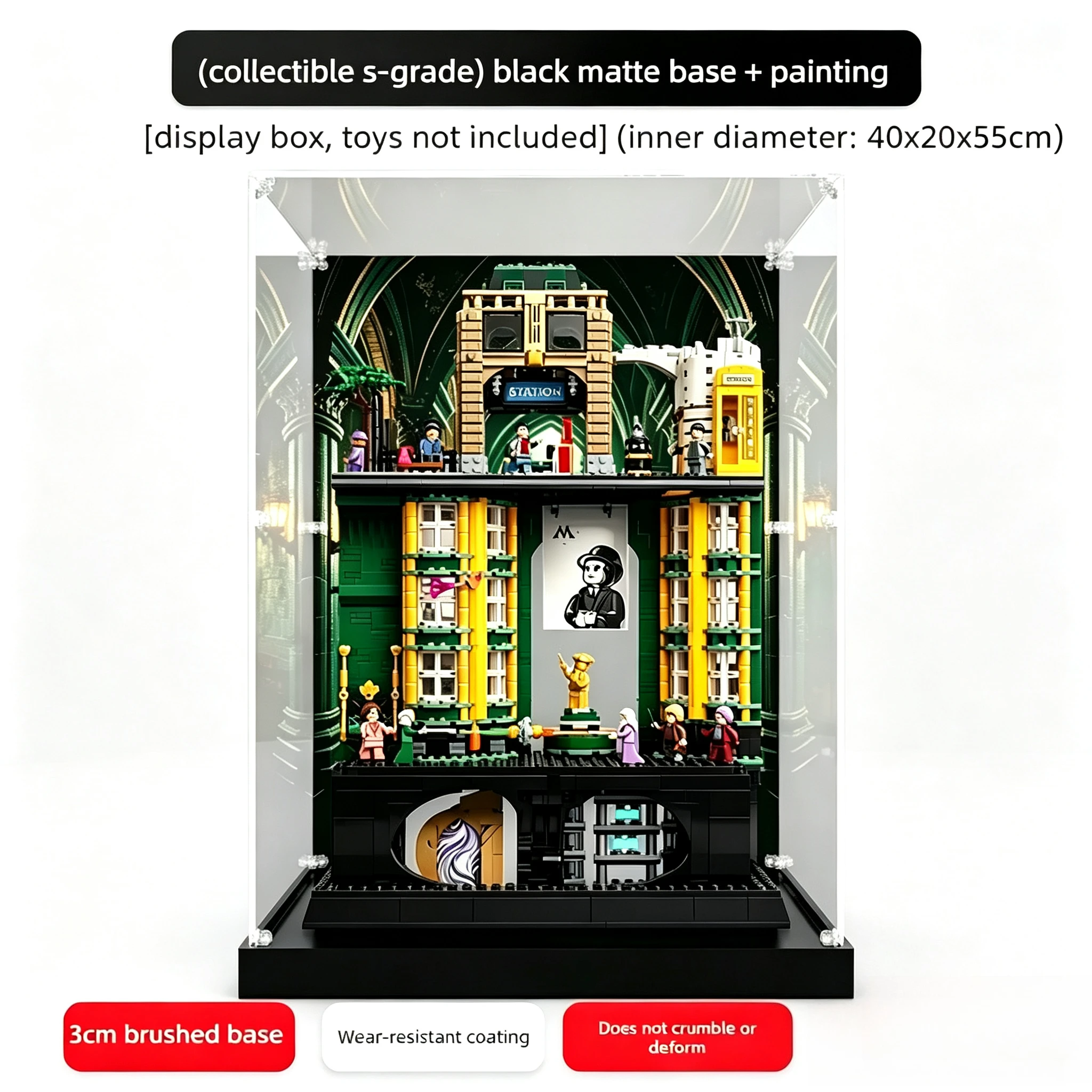 Acrylic Display Box for LEGO 76476 Ministry of Magic Building Blocks Storage Case