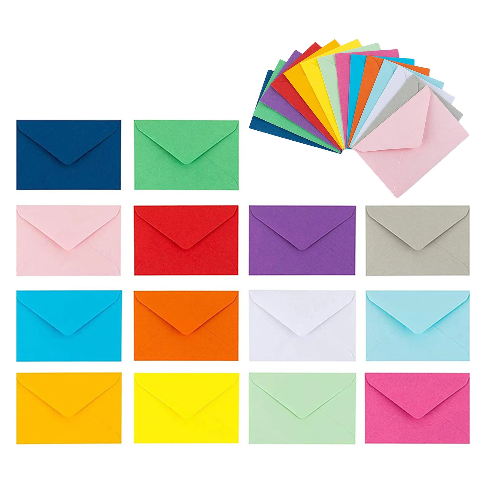 50pcs Colorful Small Envelopes Solid Color Card Pouch For Greeting Cards Letters Storage Photo Envelope Supply