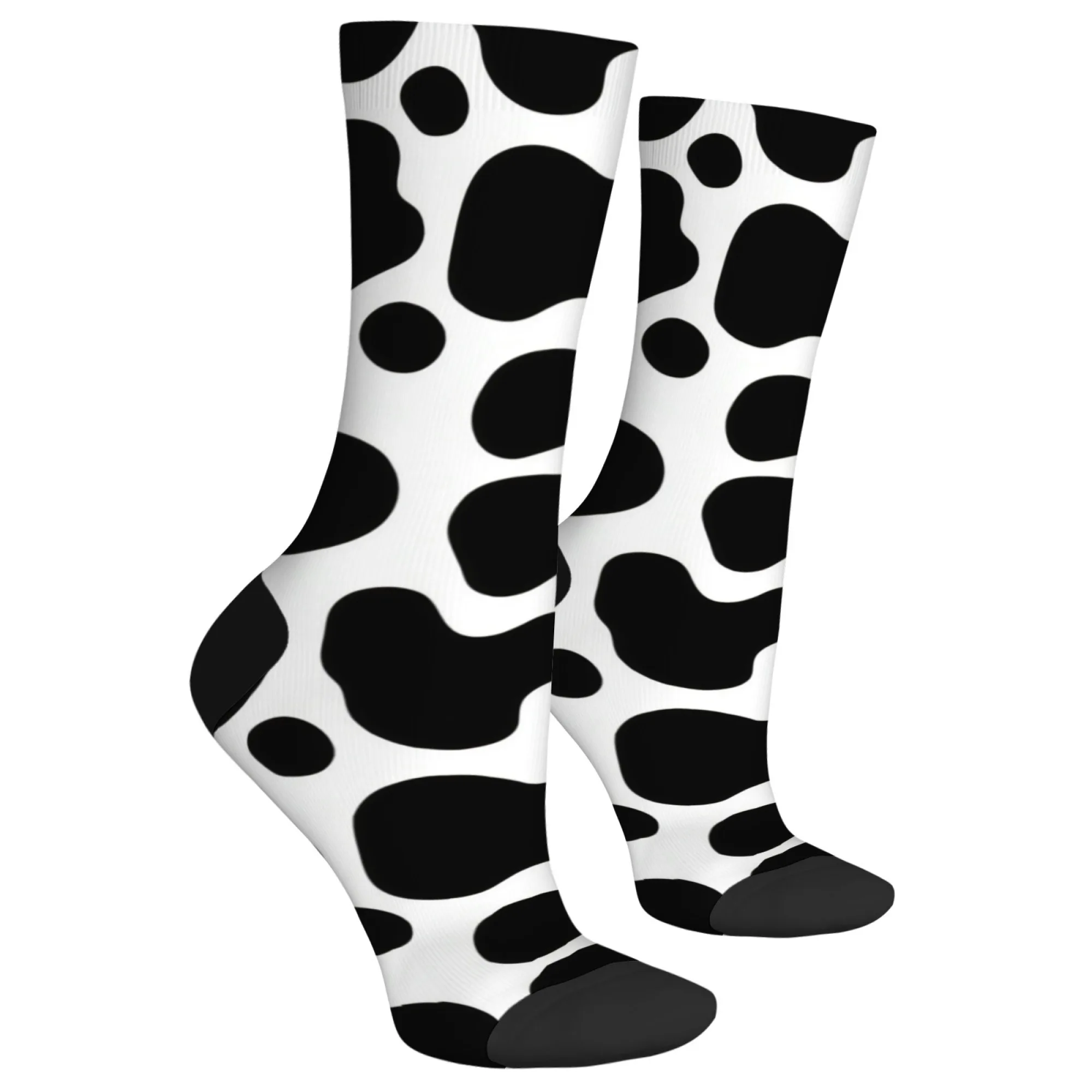 ลายวัวย้อนยุคการ์ตูนเรียบง่ายถุงเท้าผู้ชายและผู้หญิงถุงเท้ากันลื่นระบายอากาศได้ฮาราจูกุถุงเท้ากีฬาลำลอง