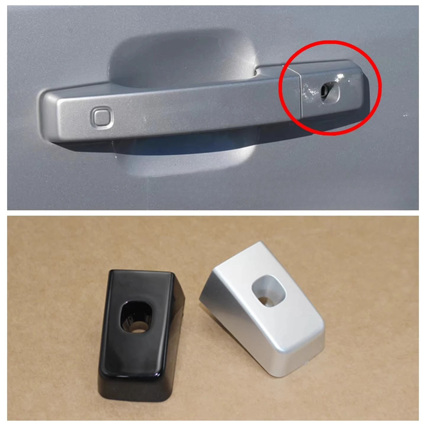 

Front Left Right Door Handle Cover Trim Cap Black Silvery For Land Rover Defender 2020 2021 2022 2023 2024 2025