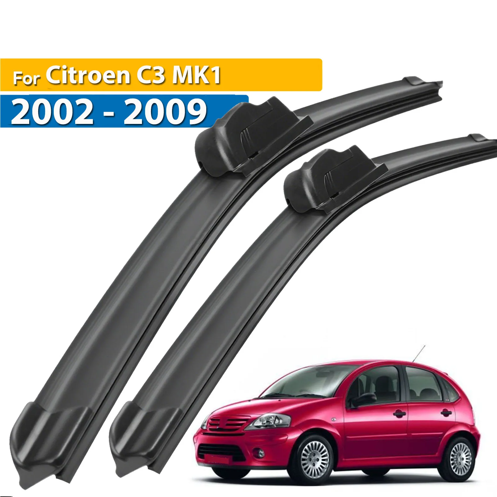 

Erick's Wiper LHD Front Wiper Blades For Citroen C3 MK1 2002 - 2009 Windshield Windscreen Clean Window Car Rain Brushes 24"+18"