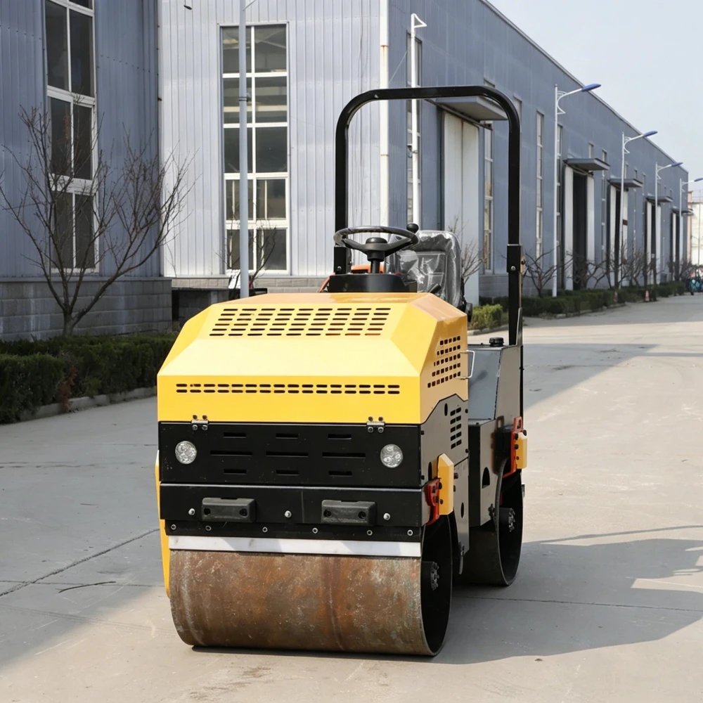 Hot sale 1.5 ton small road roller HW-1.5T, all-hydraulic driven asphalt and soil compressor｜For road maintenance and groove com