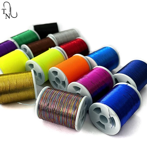 TN01 0,28mm 0,22mm100 yardas guía de caña de pescar envoltura de hilo componente de reparación DIY NCP hilo de construcción de caña fluorescente metálica