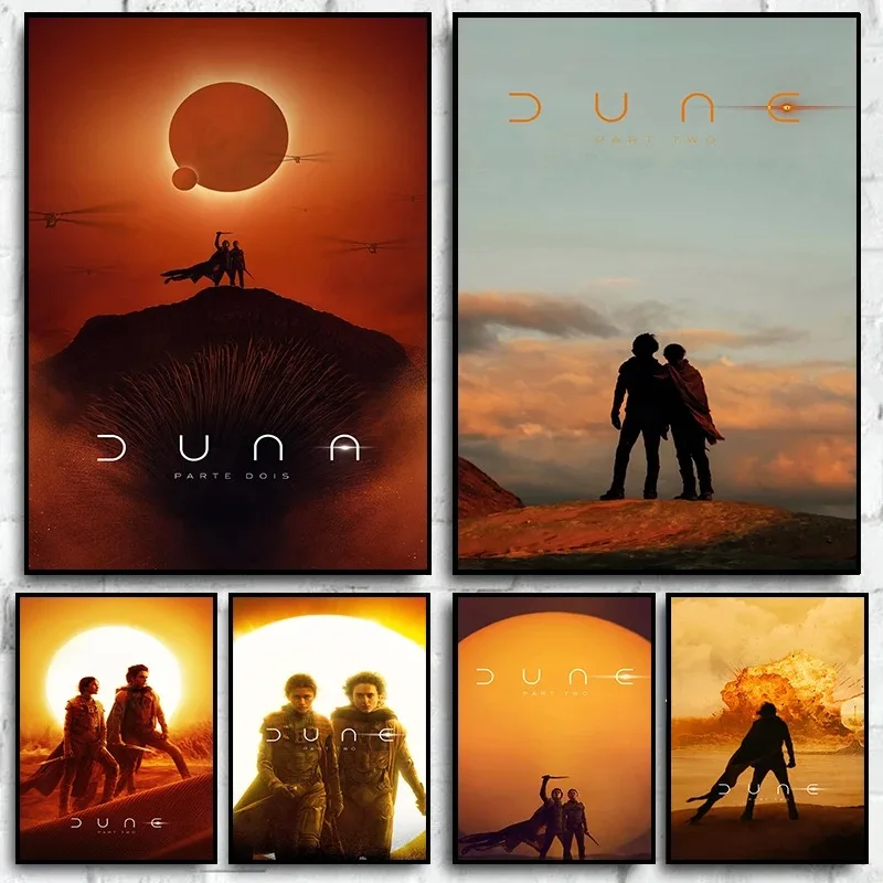 2024 Sci-fi Movie Poster Dune Part 2 Prints Art Canvas Painting for Living Room Modern Family Cinema Wall Picture Home Decor