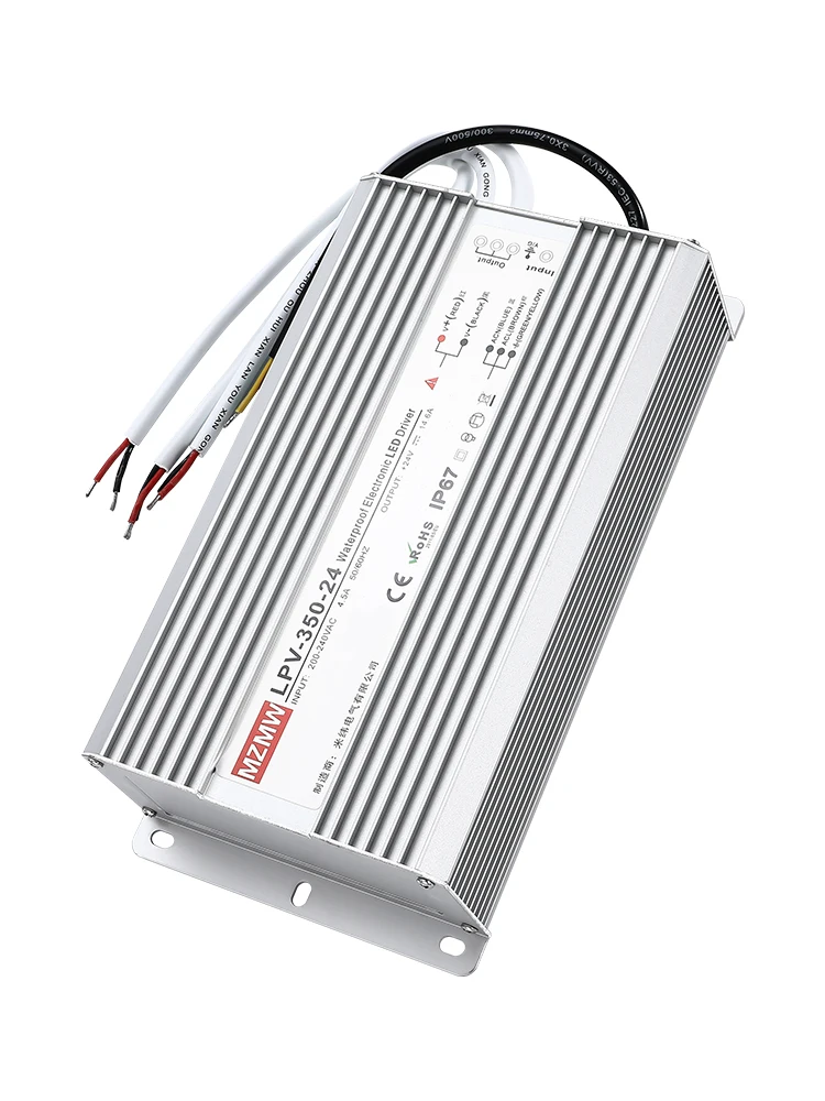 Imagem -04 - Fonte de Alimentação de Comutação Impermeável Lpv 300w 350w Ac-dc 12v 24v 36v 48v Ip67 Tensão Constante Led Driver Transformador de Iluminação Smps