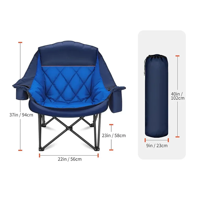 Outdoor folding chair Lazy moon  Portable field camping table and  Leisure oversized back