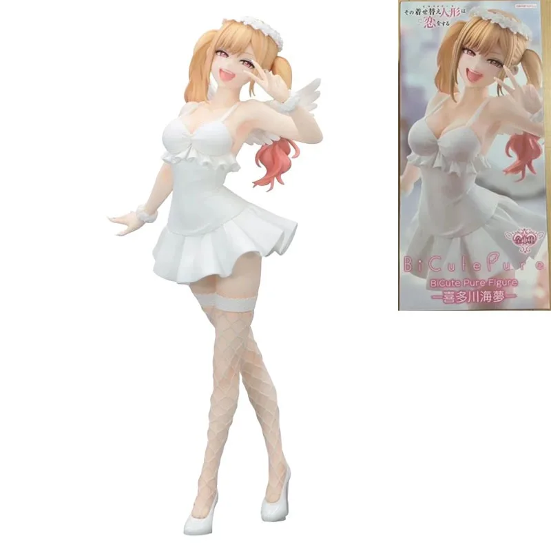В наличии: Оригинальная коллекционная фигурка FuRyu BiCute Pure Kitagawa Marin из аниме «My Dress-Up Darling», 26 см, модель-игрушка, подарок на Рождество
