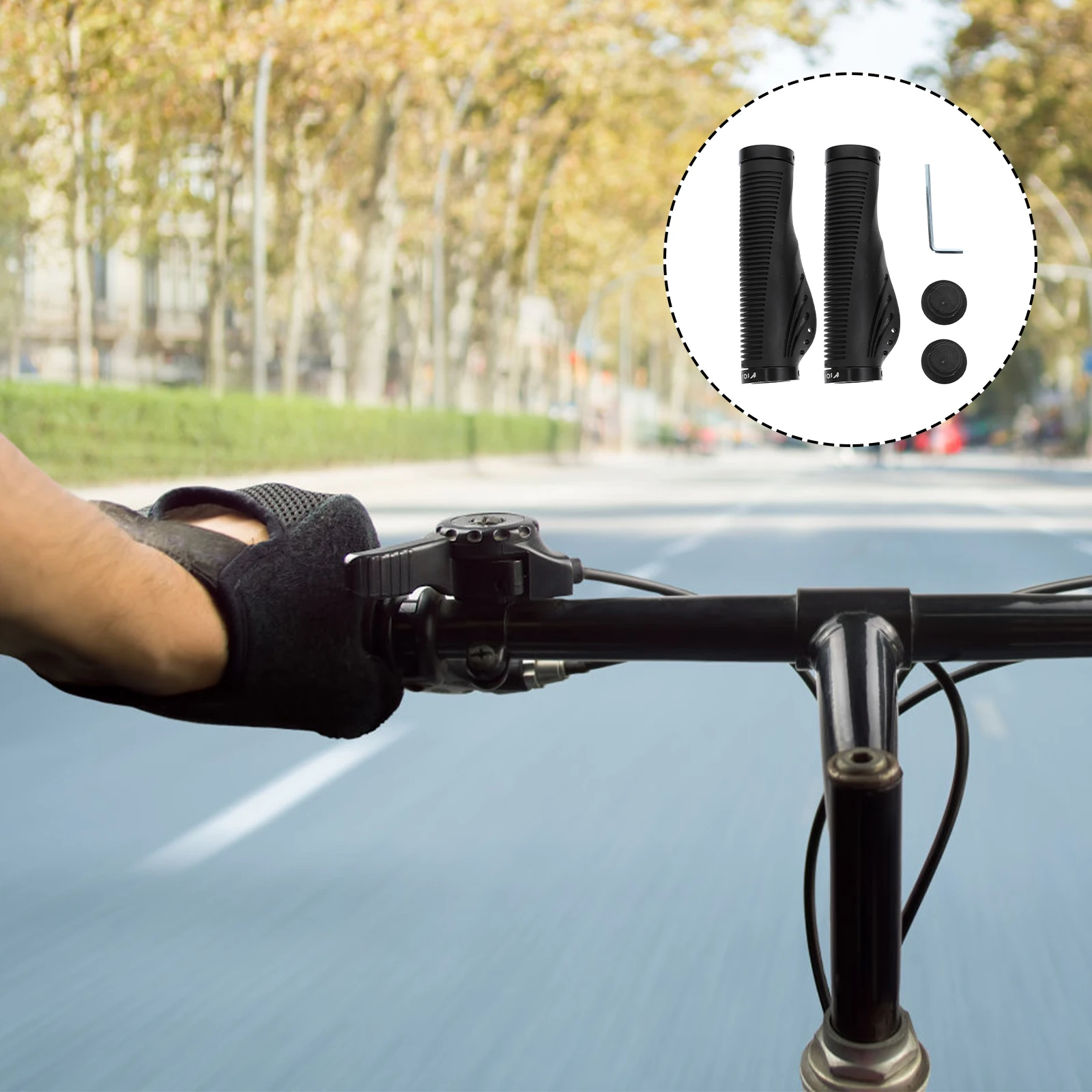 

Anti Shockproof Mountain Bike Handlebar Grips Comfortable Easy Install Support Cycling Handle Cover for Bike