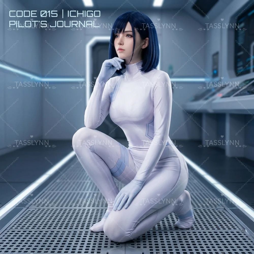 Ichigo Cosplay Zentai Bodysuit White Jumpsuit, Anime Strawberry Full Body Battle Costume For Comic Con Halloween Photoshoot view 4