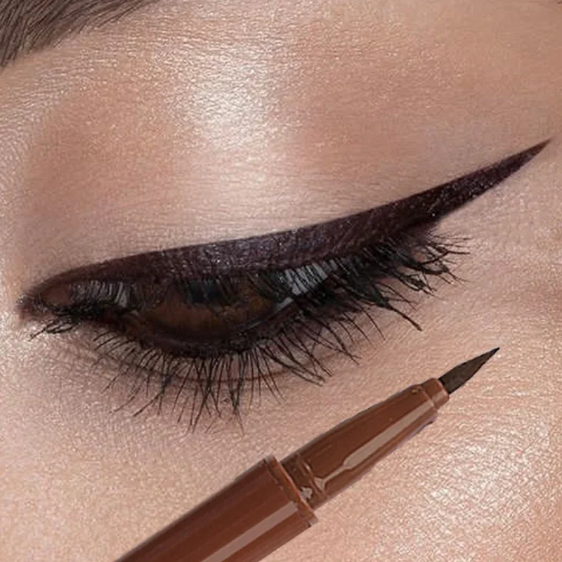 Waterdichte Zwarte Vloeibare Eyeliner Potlood Onderste Wimpers Liggen Zijderups Langdurige Ultradunne Eyeliner Pen Ogen Make-Up Cosmetica