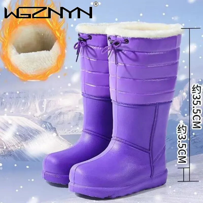 2024 New Luxury Designer Women Winter EVA Waterproof Booties Girl Classic Snow Boot Plush Ankle Short Boots Female Rainboots