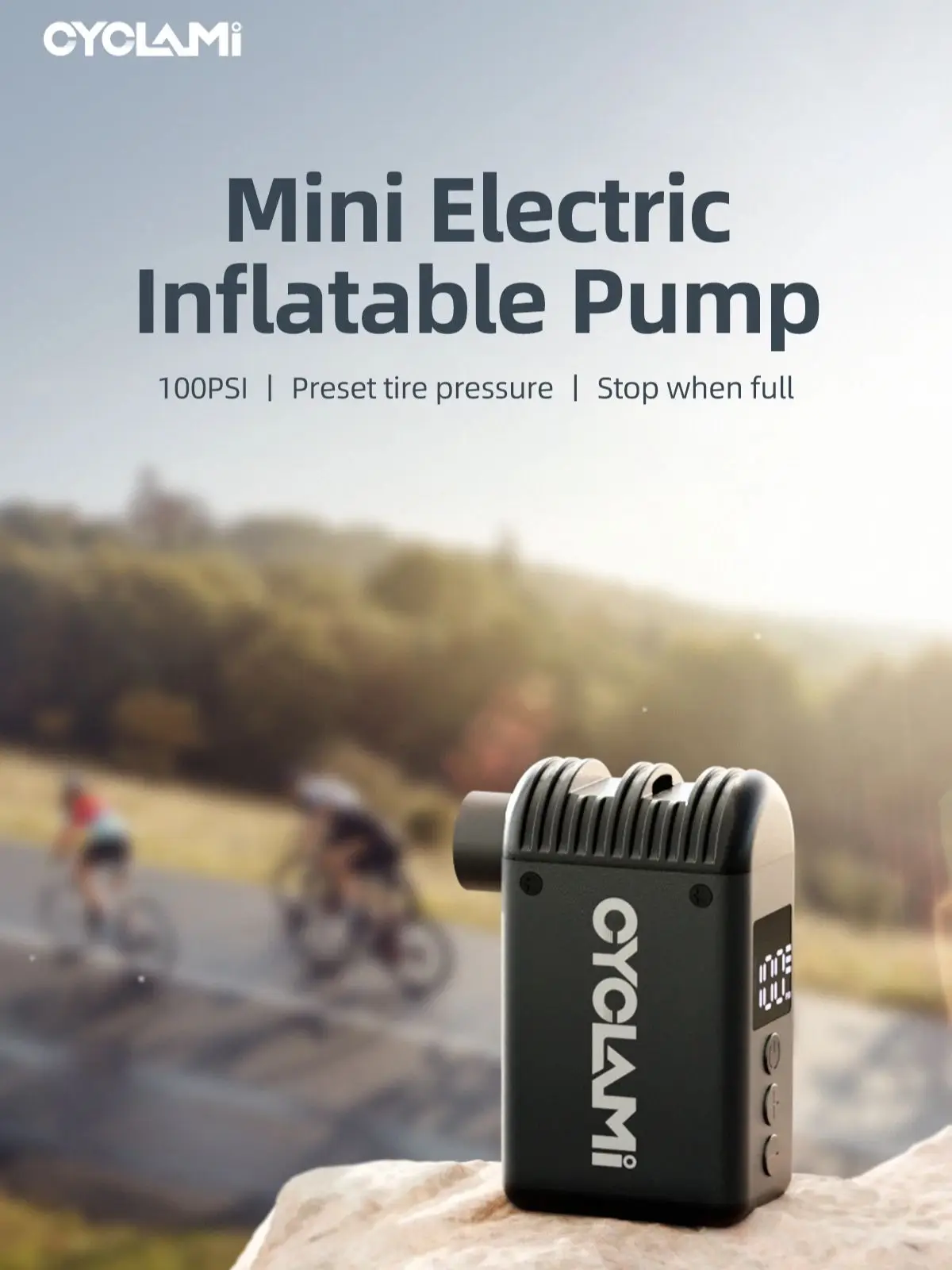 AliExpress CYCLAMI A2 Mini Electric Air Pump Portable Bicycle Cordless Air Inflator Presta Schrader Valve Outdoor Road MTB Bike Accessories