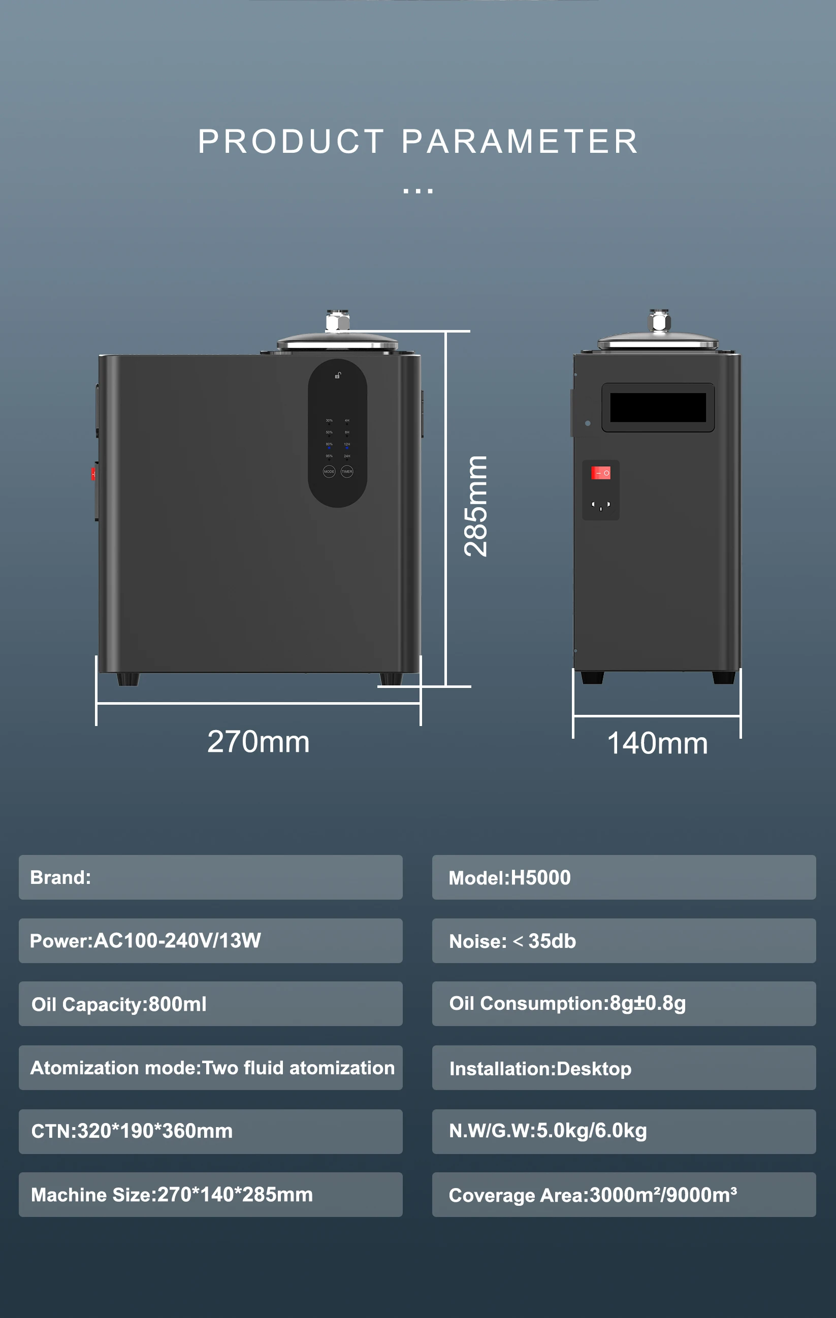 جهاز معطر الهواء الكهربائي HVAC الذي يتم التحكم فيه في التطبيق، آلة توزيع الروائح بدون ماء، تسويق الروائح التجارية لمدة عام واحد
