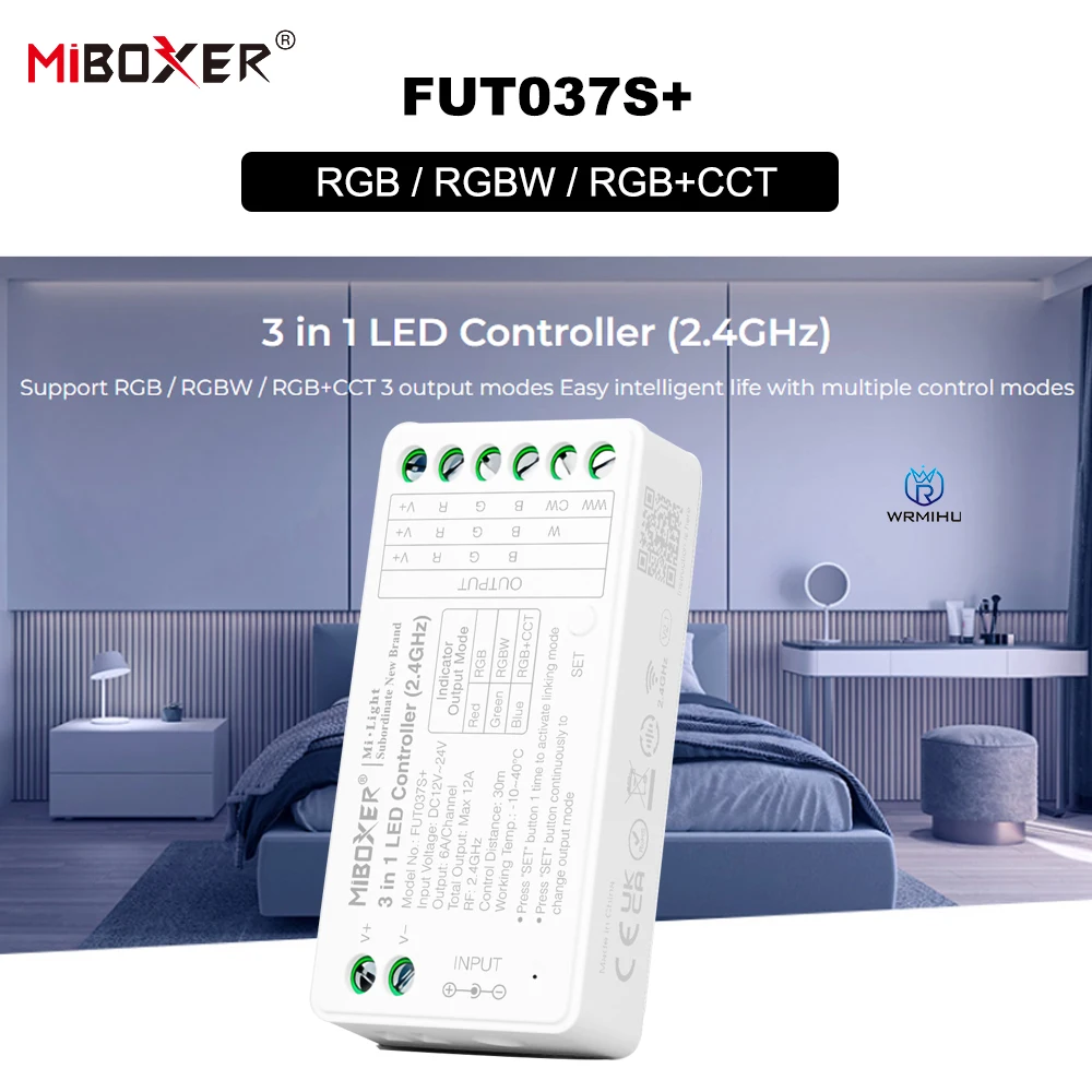 Imagem -03 - Controlador de Faixa de Temperatura Miboxer Cor Única Cor Cct Dc1224v 2.4ghz Fut035s Fut036s Rgb Fut037s Rgb Fut038s Rgbw Fut039s