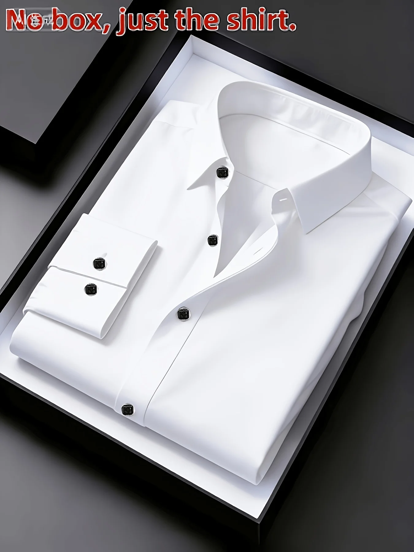 Men'S Elegant Black Long-Sleeve Geometric Pattern Shirt - Slim Fit, Lightweight Polyester Fabric, Suitable for Casual And Fo view 3
