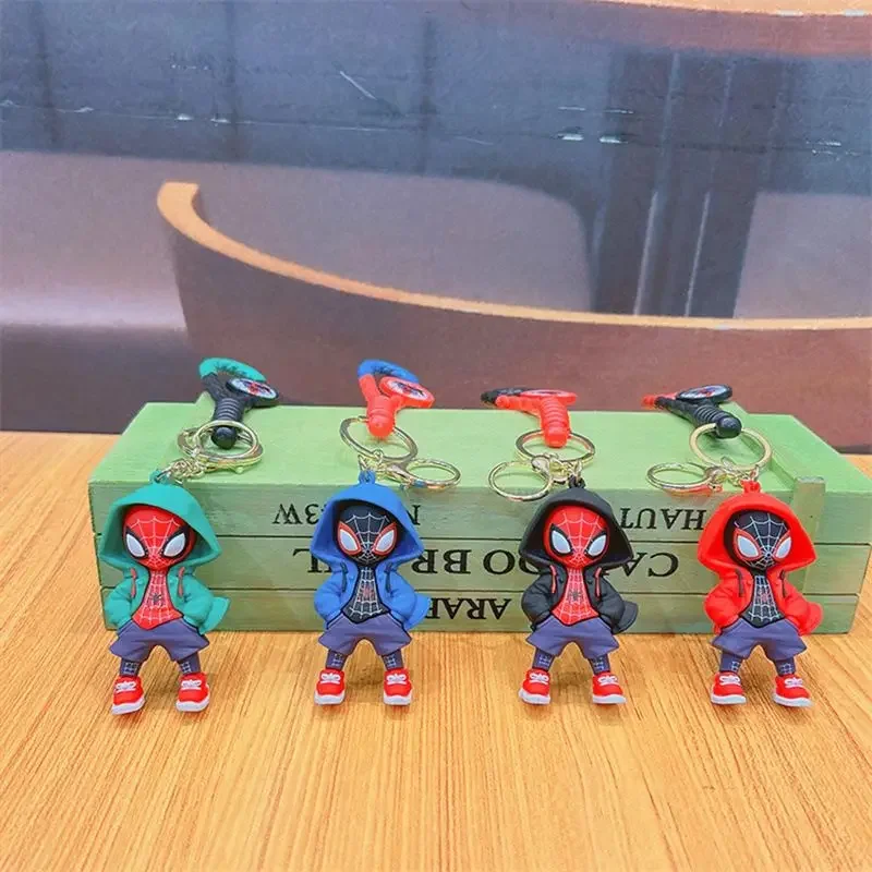 

Anime Marvel Spider-Man Key Chain Doll Cartoon Spider-Man Creative School Bag Car Pendant Key Chain Ornament Boys Gifts Toys