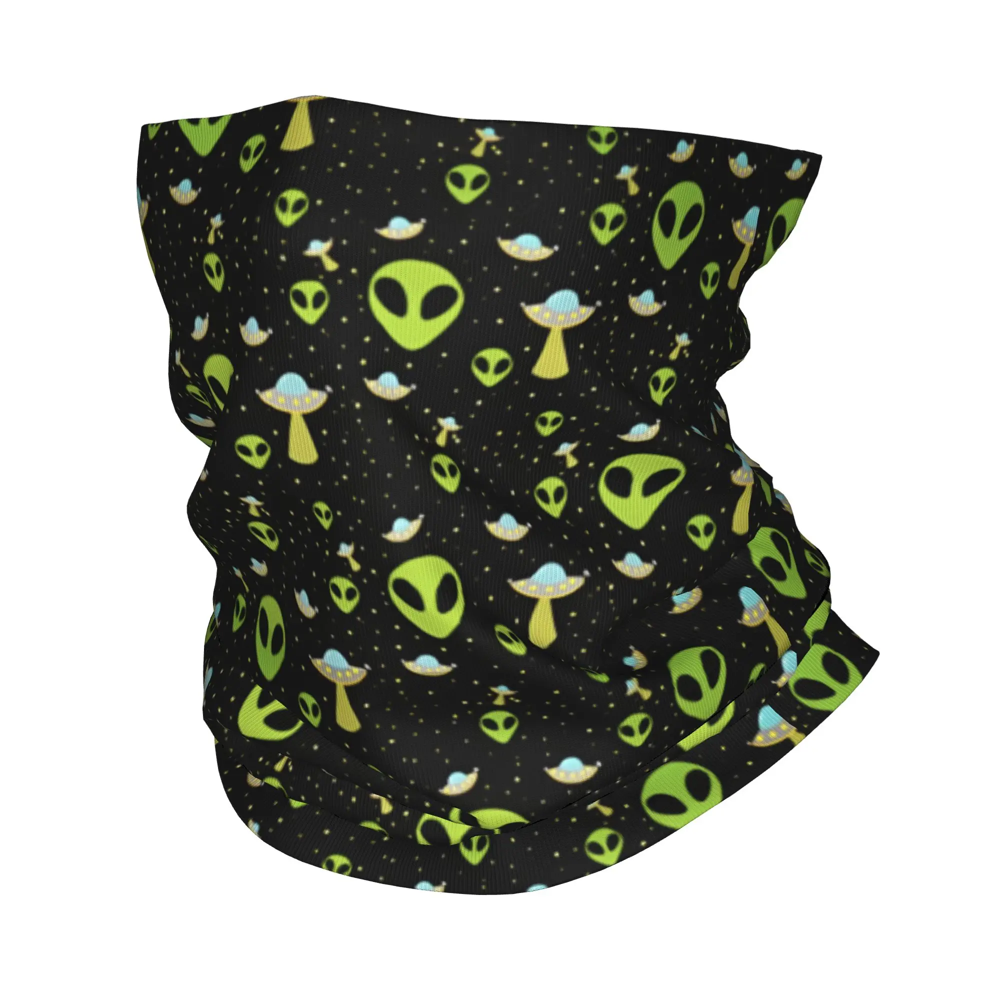 Balaclava Tubular Divertida de ET Verde Personalizada con Protección UV para Cuello y Cara, para Hombre y Mujer