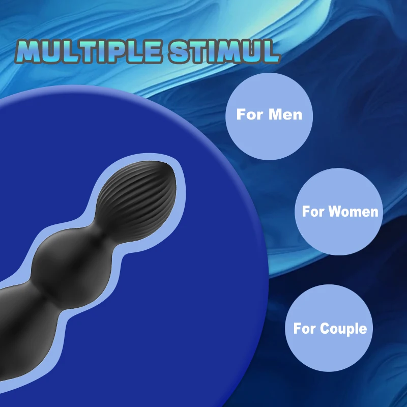 360° Rotating Anal Butt Plug Beads W/ Remote Vibrating Dildo Male Prostate Massager Vibrator Adult Sex Toys For Men Women Couple - view 6