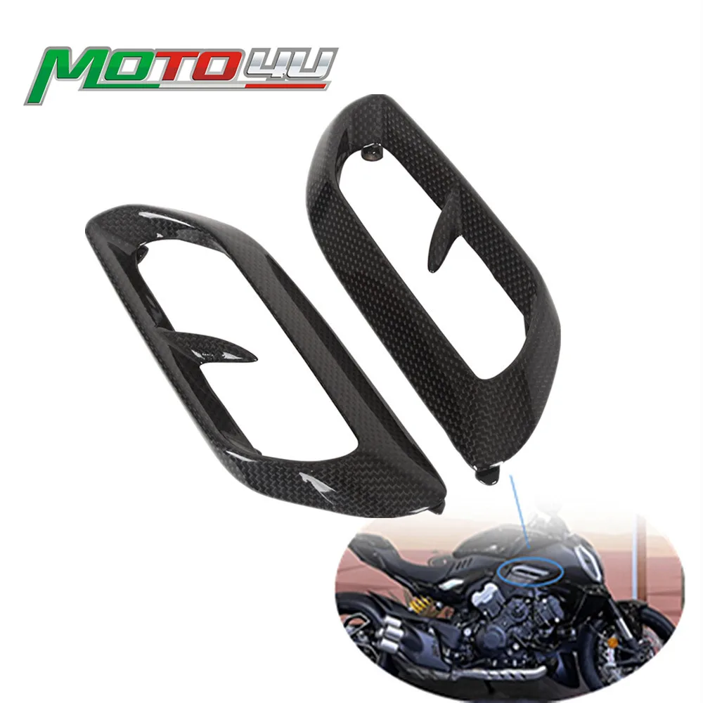 

For Ducati Diavel V4 DiavelV4 2023+ Carbon Fiber Motorcycle Air Intake Top Cover Side Panels Spoiler Guard Front Fairing Kits