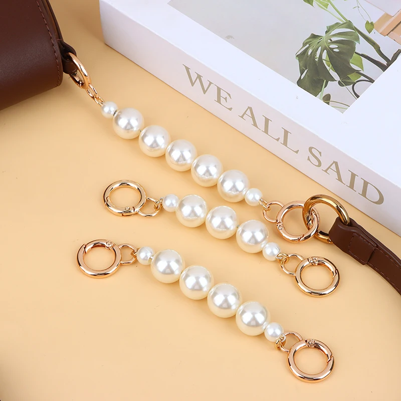 Pearl Bag Chain Strap Extender Bag Hanging Chain Pearl Decorative Chain Girls Bag Accessories Handbag Chain Shoulder Bag Chain