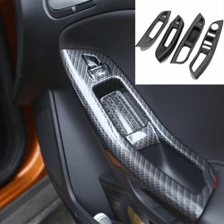 A Little Change ABS Car Window Lifter Panel Frame Decoration Cover Trim Sticker For Ford Focus MK 3 4 MK3 MK4  accessories