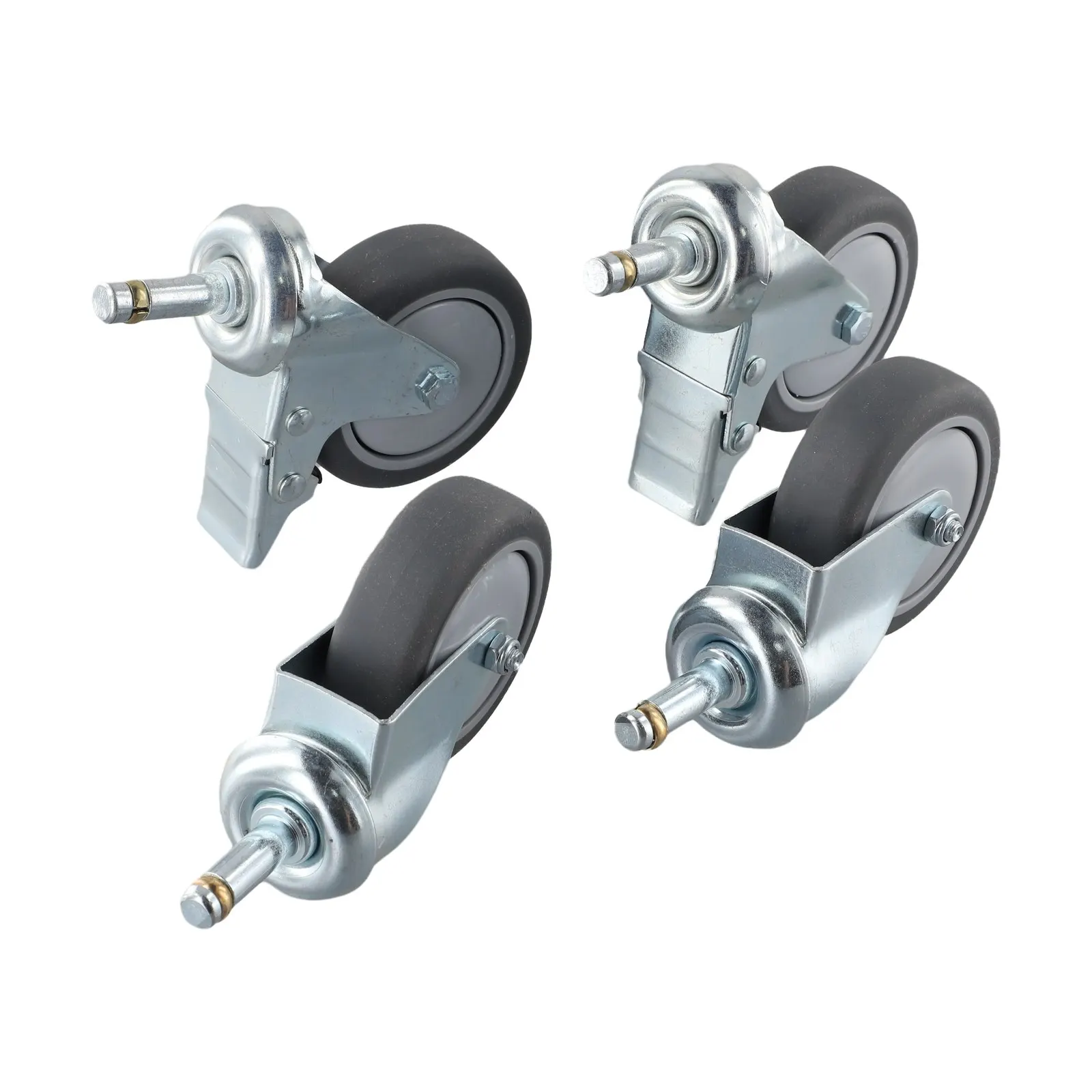 Rubber Swivel Casters Stem Mount Thermoplastic Rubber 1-3/8\