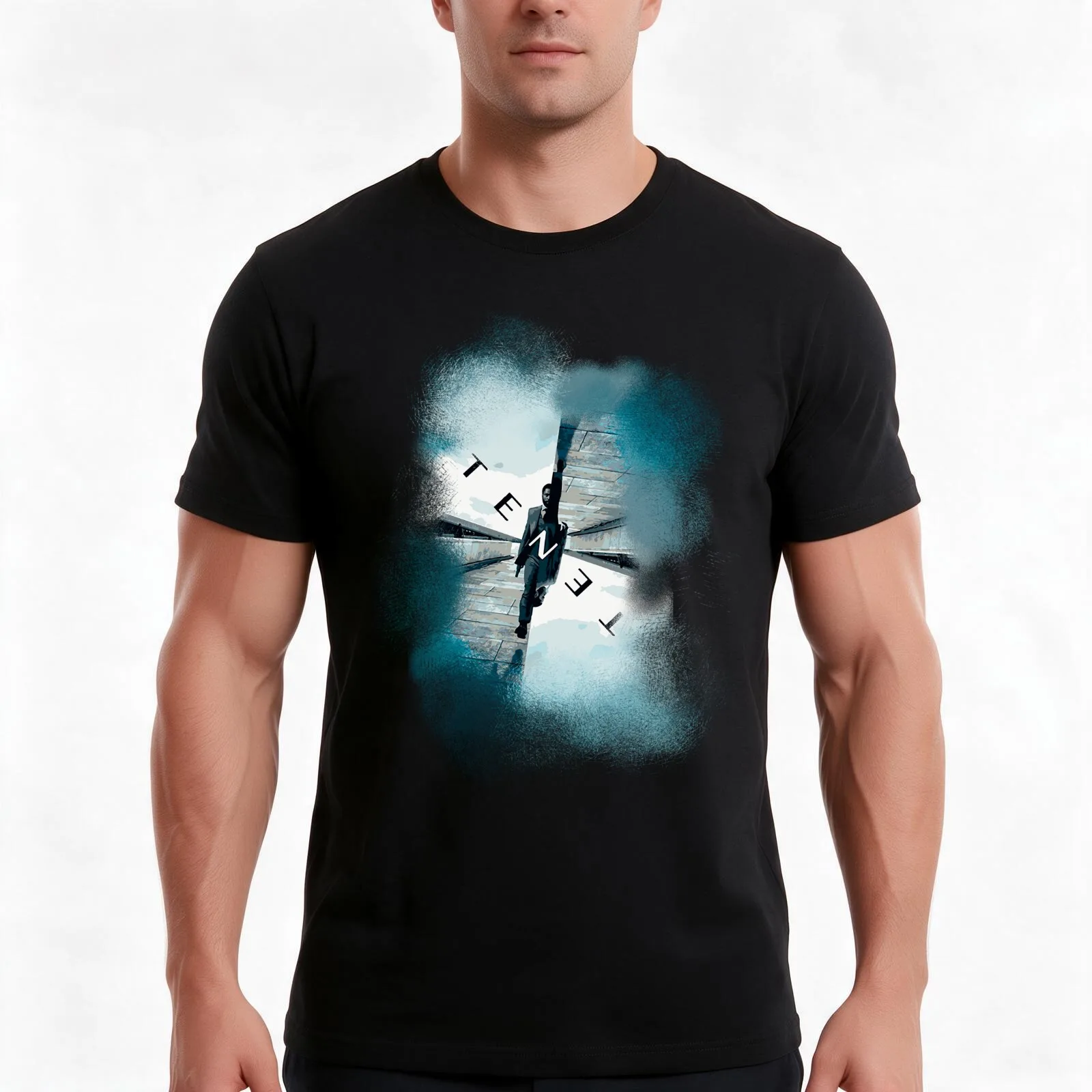 Tenet T-Shirt, Summer Casual Cotton Tee, Oversized Streetwear Tops, Vintage Graphic Print, Loose Fit Short Sleeve, 100% Cotton