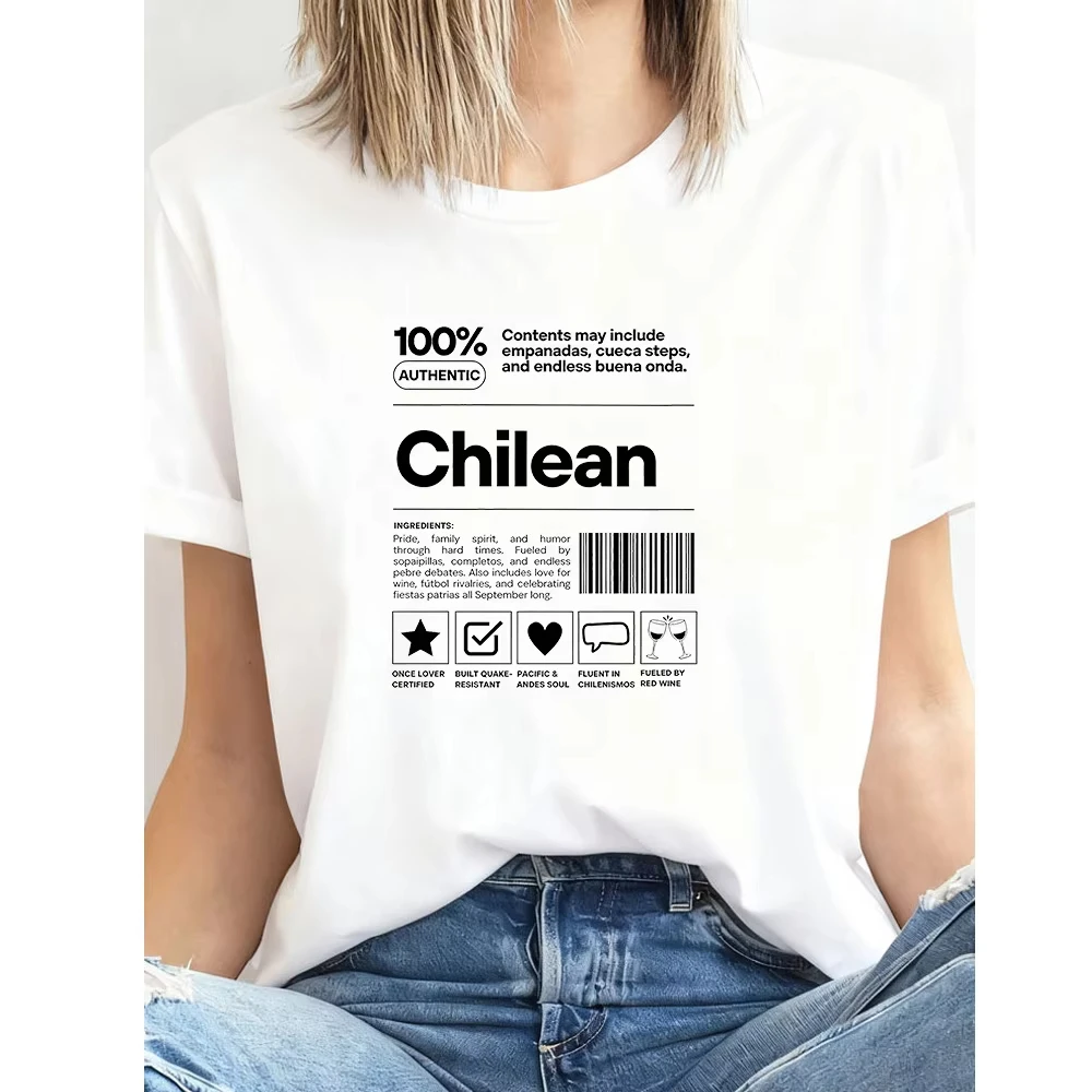Funny Chilean Made in Chile Shirt Woman Man Summer Cotton Graphic T Shirts Classic O-neck Breathable Tops Tee fashion streetwear